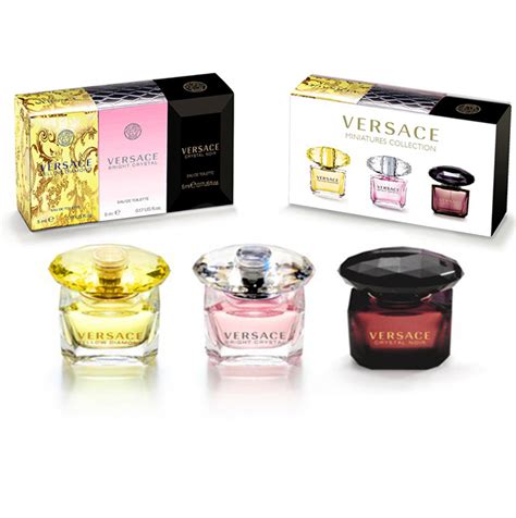 versace miniature collection gift set for women|Versace mini perfume set boots.